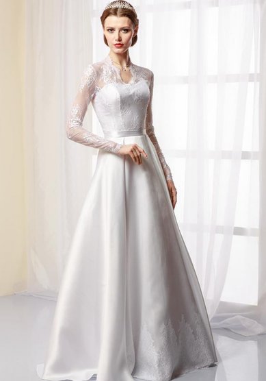 Свадебное платье Мидл-A44523 - Салон свадебных и вечерних платьев Anna Dress