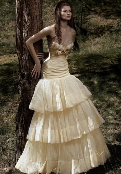 Свадебное платье Блеск янтаря-С44573 - Свадебный салон Счастливый Случай