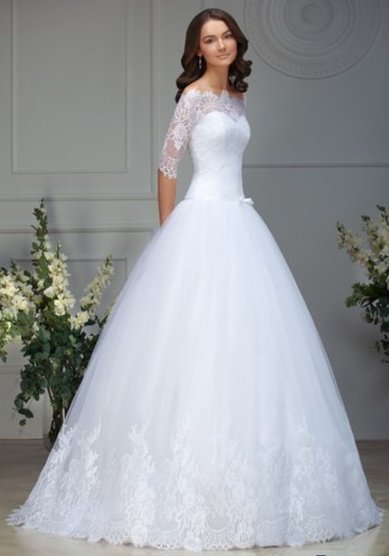 Свадебное платье Лотос-B45959 - Мир свадебной моды Bellissimo