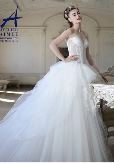 Свадебное платье AMANDA-W46017 - Свадебный бутик WonderWhite