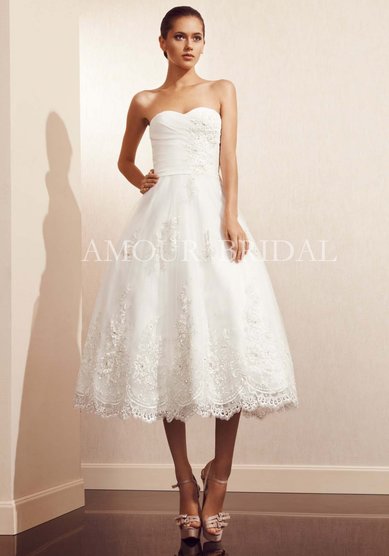 Свадебное платье Amour Bridal 1186 midi-Y48394 - Салон свадебной и вечерней моды Your Love Story