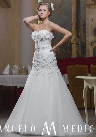 Свадебное платье Angelo Medici 12-S48718 - Свадебный салон Slanovskiy