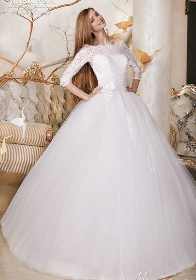 Свадебное платье Милана с рукавом 3/4-В52457 - Свадебный салон Венера