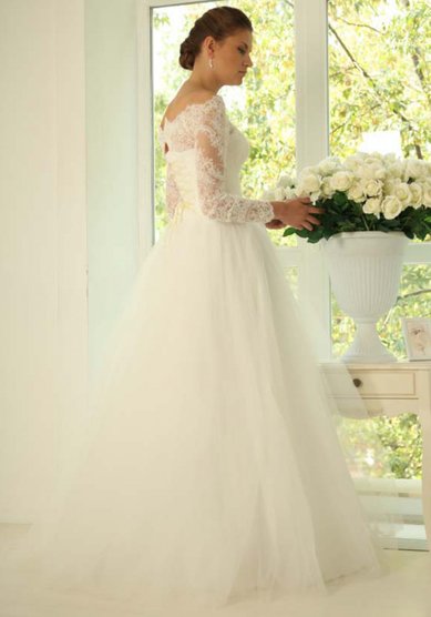 Свадебное платье Голландия (с длинным рукавом)-В54285 - Свадебный салон Венера