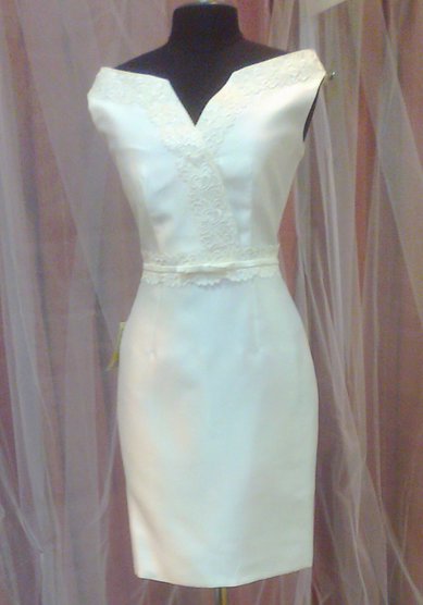 Свадебное платье Короткое (микадо)-В57616 - Свадебный салон Венера