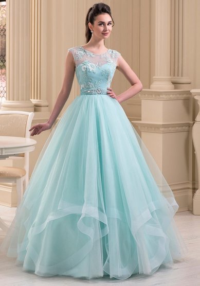 Свадебное платье Мятный аквамарин-Y57711 - Салон свадебной и вечерней моды Your Love Story