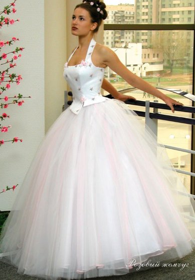 Свадебное платье Розовый-Жемчуг-М58274 - Свадебный салон МИЛЕНА