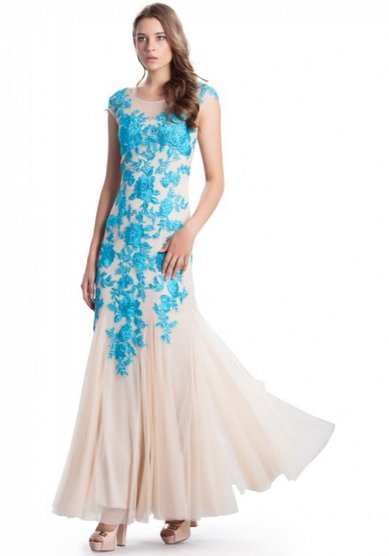 Вечернее платье Бирюза-М58507 - Свадебный салон Мендельсон