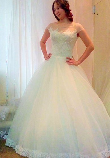 Свадебное платье Татьянка (закрытая с вышивкой)-В58849 - Свадебный салон Венера