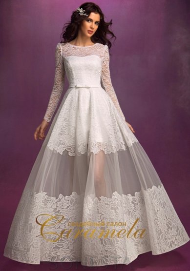 Свадебное платье Винтаж трансформер-C58906 - Свадебный салон CARAMELA