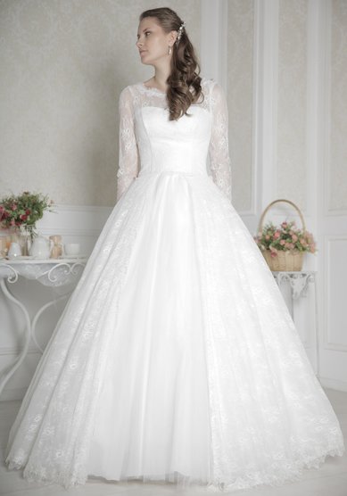 Свадебное платье Королевское (шантильи )-В59905 - Свадебный салон Венера