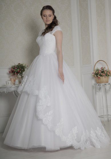 Свадебное платье Татьянка (с кружевным краем )-В59910 - Свадебный салон Венера