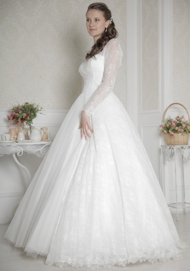 Свадебное платье Королевское ( шантильи )-В59924 - Свадебный салон Венера