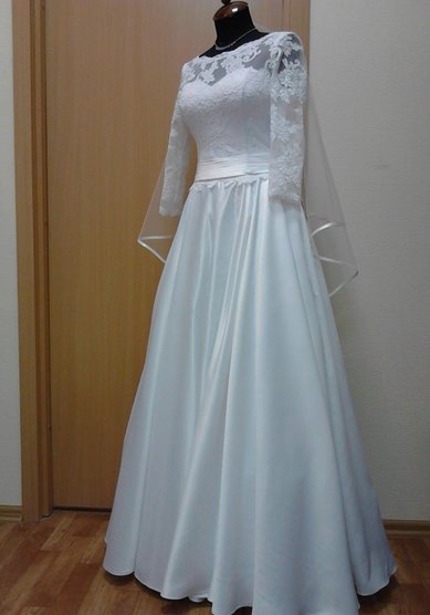 Свадебное платье Венера( с 3/4 рукавами)-В61360 - Свадебный салон Венера