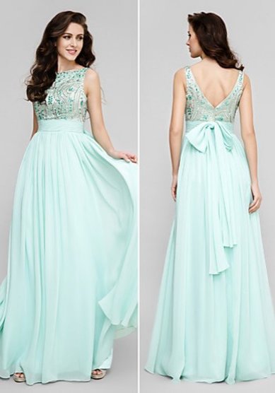 Вечернее платье мята-Y61789 - Салон свадебной и вечерней моды Your Love Story