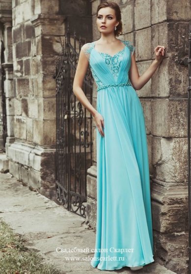 Вечернее платье V-027-П62184 - Свадебный салон ПЛАТЬЕ МЕЧТЫ