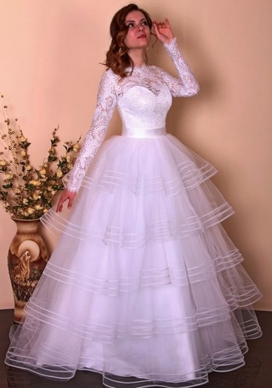 Свадебное платье Лэйлина, 18-001-К62526 - САЛОН СВАДЕБНОЙ И ВЕЧЕРНЕЙ МОДЫ Конфетка