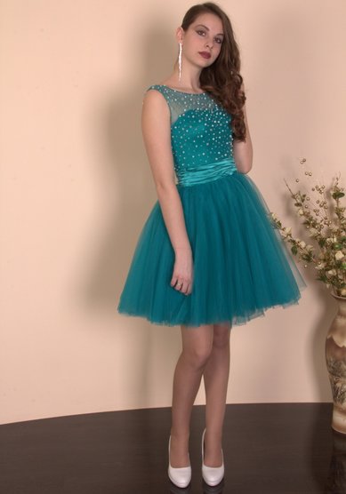 Вечернее платье Бусина, V-002V-К62576 - САЛОН СВАДЕБНОЙ И ВЕЧЕРНЕЙ МОДЫ Конфетка