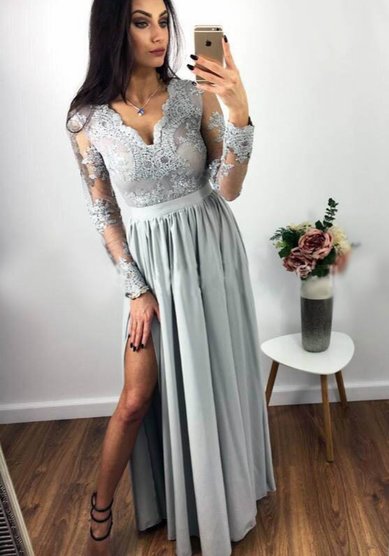 Вечернее платье Персея длинное-С63222 - Свадебный салон Светлая чайка