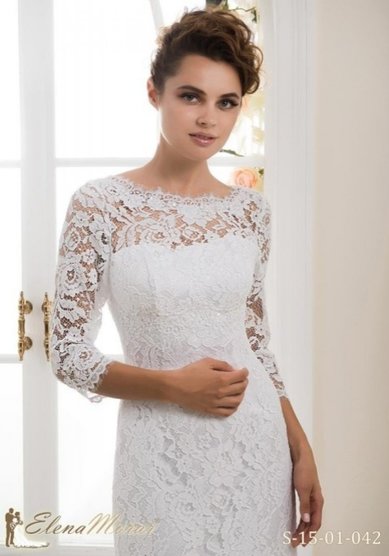 Свадебное платье Венчальное (3/4 рукава )-В64102 - Свадебный салон Венера