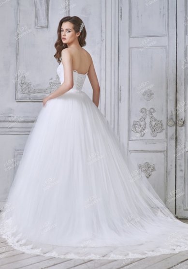 Свадебное платье Бюстье (со шлейфом)-В64634 - Свадебный салон Венера