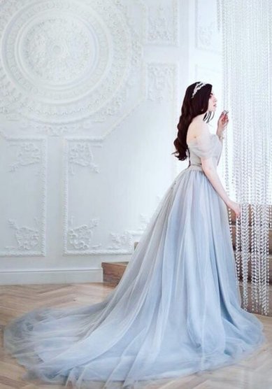 Свадебное платье Лавандовый цвет-C65415 - Свадебный салон Celebrity