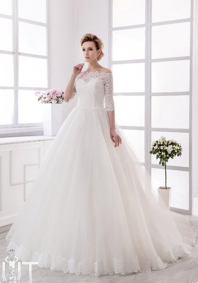 Свадебное платье Франческа (рукава 3/4)-В65689 - Свадебный салон Венера