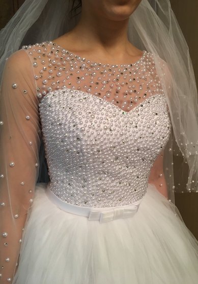 Свадебное платье Агния (фата в комплекте)-М65758 - Свадебный салон Мендельсон