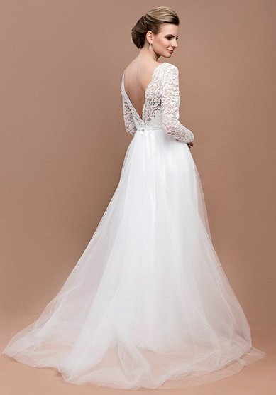 Свадебное платье Винтаж (рукава 3/4)-В65879 - Свадебный салон Венера