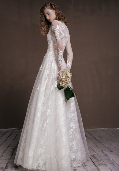 Свадебное платье Винтаж (Шантильи)-В65942 - Свадебный салон Венера