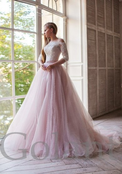 Свадебное платье Очарование (пудра)-В66452 - Свадебный салон Венера