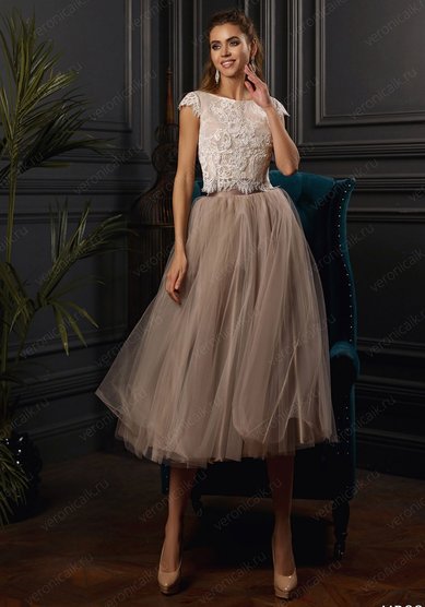 Вечернее платье Топ и юбка короткие-C66501 - Свадебный салон Celebrity