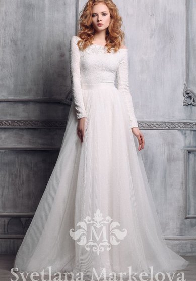 Свадебное платье ПАРФЕ- трансформер-C66732 - Свадебный салон CARAMELA