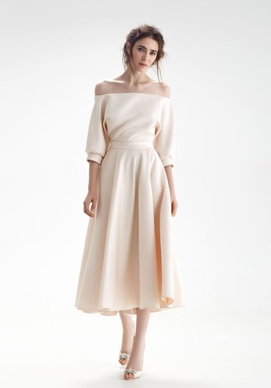 Свадебное платье БЭЙЛИ МИДИ-C66753 - Свадебный салон CARAMELA