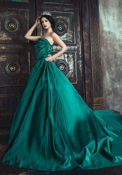 Вечернее платье Изумрудная королева PB008-C67203 - Свадебный салон Celebrity