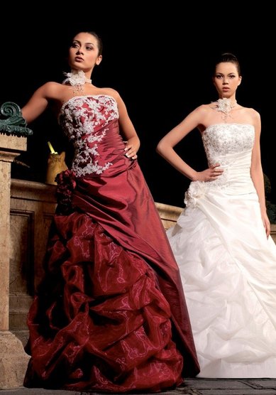 Свадебное платье Бордовое платье-D67990 - Свадебный салон Dress-Code и Счастливое платье