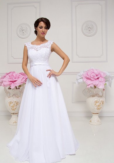 Свадебное платье Дана шифон-М68057 - Свадебный салон Мендельсон