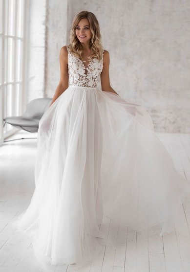 Свадебное платье Бриана-M68650 - Салон свадебных и вечерних платьев для современных невест MegaDay...