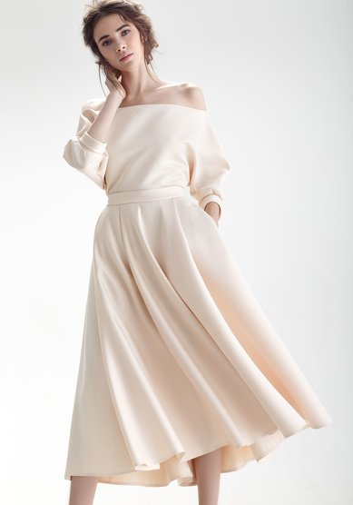 Свадебное платье Бэйли миди-M68674 - Салон свадебных и вечерних платьев для современных невест MegaDay...