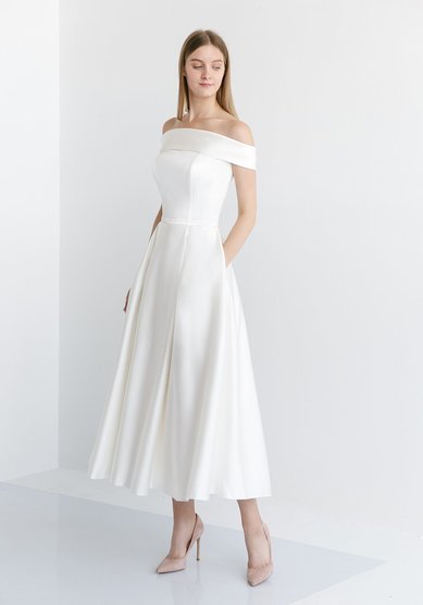 Свадебное платье Аллин миди-М69111 - Свадебный салон МОЯ СВАДЬБА