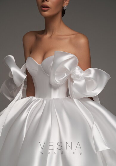 Свадебное платье Принцесс силк вайт-V69812 - Свадебный салон Vesna (Москва)