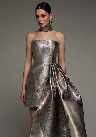 Вечернее платье Жаклин Голд + Хвост-V70041 - Свадебный салон Vesna (Москва)