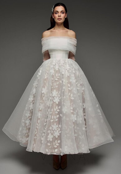 Свадебное платье Флора + Вуаль-V70043 - Свадебный салон Vesna (Москва)