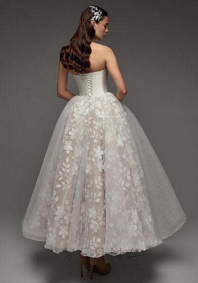 Свадебное платье Флора + Вуаль-V70043 - Свадебный салон Vesna (Москва)