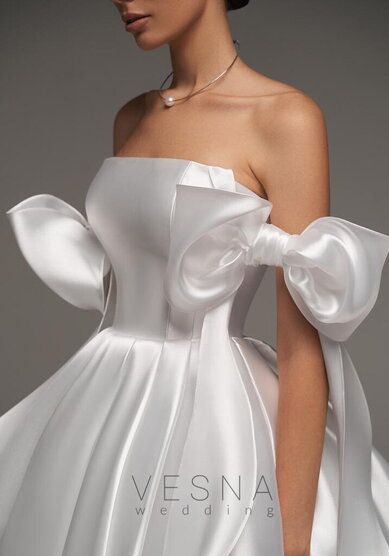 Свадебное платье Ника Силк Вайт-V70050 - Свадебный салон Vesna (Москва)