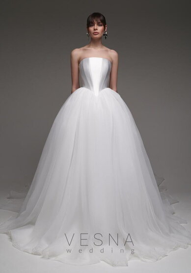 Свадебное платье Элиф Вайт-V70061 - Свадебный салон Vesna (Москва)
