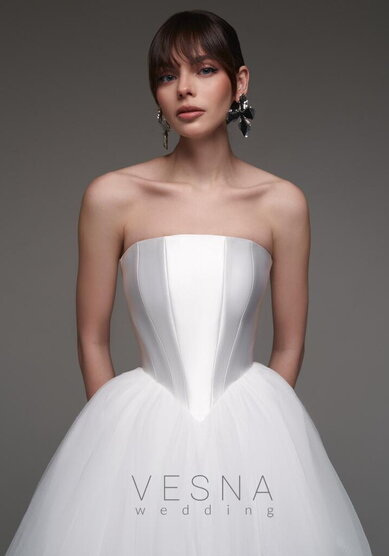 Свадебное платье Элиф Вайт-V70061 - Свадебный салон Vesna (Москва)