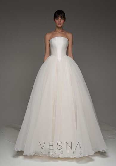 Свадебное платье Элиф Крем-V70063 - Свадебный салон Vesna (Москва)