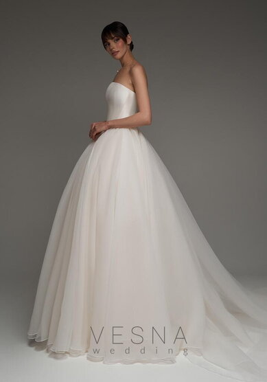 Свадебное платье Элиф Крем-V70063 - Свадебный салон Vesna (Москва)