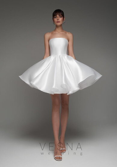 Свадебное платье Ника Силк Вайт Классик-V70065 - Свадебный салон Vesna (Москва)